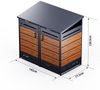 Mülltonnenbox Verkleidung 2er Anthrazit / Holzoptik V2 Bild 4