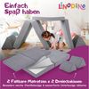 Linodino Kindersofa Spielsofa I aus Schaumstoff Bausteine I Spielcouch für Kinder, Wasserfeste Unterbezüge, Waschbare Chenille Bezüge 30° Bild 4
