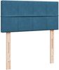 vidaXL Boxspringbett mit Matratze Blau 80x200 cm Samt 3287594 Bild 4