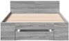 vidaXL Bettgestell mit Schublade Grau Sonoma 90x190 cm Holzwerkstoff 3280788 Bild 4