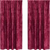 vidaXL Samtvorhänge mit Vorhängen 2 pcs Weinrot 175 x 140 cm Samt 4107679 Bild 2