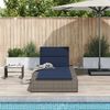 vidaXL Sonnenliege mit schwebender Auflage Grau Poly Rattan 4104209 Bild 3