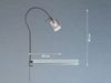 LED Klemmlampe Rauchglas Schwarz, Schwanenhals Leselampe, Breite 8,5cm Bild 3