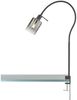 LED Klemmlampe Rauchglas Schwarz, Schwanenhals Leselampe, Breite 8,5cm Bild 2