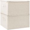 vidaXL Aufbewahrungsboxen 2 Stk. Stoff 43x34x23 cm Creme 332911 Bild 4
