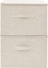 vidaXL Aufbewahrungsboxen 2 Stk. Stoff 43x34x23 cm Creme 332911 Bild 5