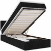 vidaXL Ottomane Bett mit Matratze & LEDs Schwarz 80x200 cm Stoff 3312431 Bild 2