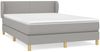 vidaXL Polsterbett mit Matratze Hellgrau 140x190 cm Stoff Bild 2