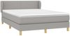 vidaXL Polsterbett mit Matratze Hellgrau 140x190 cm Stoff Bild 3