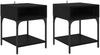 vidaXL Nachttisch 2 pcs Schwarz Eichen-Optik 40 x 40 x 50 cm 881817 Bild 2