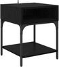vidaXL Nachttisch 2 pcs Schwarz Eichen-Optik 40 x 40 x 50 cm 881817 Bild 5