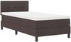 vidaXL Boxspringbett mit Kopfteil Dunkelbraun 90 x 200 cm Stoff 3338660 Bild 4