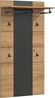 xonox. home - Paneel Canu 145 x 80 x 29 cm in Basalt grau und Artisan Nb. - Wandpaneel Wandboard Wandgarderobe Garderobenwand Garderobenpaneel Flurpaneel - modern & platzsparend Bild 1