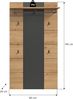 xonox. home - Paneel Canu 145 x 80 x 29 cm in Basalt grau und Artisan Nb. - Wandpaneel Wandboard Wandgarderobe Garderobenwand Garderobenpaneel Flurpaneel - modern & platzsparend Bild 3
