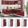 Küchenunterschrank R-Line Rot Hochglanz 40 cm , AP Anthrazit Vicco Bild 2