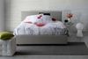 Dmora Doppelbett Alion, Bettkasten aus Stoff, Öffnung vorne, inklusive Matratze 140x190 cm, 100 % Made in Italy, Grau Bild 5