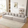 YakoHome Modulsofa Grau 343.00*99.00*80.50 – Unglaublich weicher Komfort, sofort einsatzbereit, kuschelige Ruhezone, schnell zurückfedernde Polsterung, großzügige Chaiselongue, modernes Design, vielseitig einsetzbar Bild 4