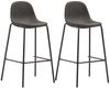 vidaXL 3-tlg. Bar-Set Stoff Dunkelgrau [3051133] Bild 2