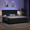 vidaXL LED Boxspringbett mit Matratze Schwarz 200 x 200 cm Samt 3343336 Bild 5