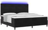 vidaXL LED Boxspringbett mit Matratze Schwarz 200 x 200 cm Samt 3343336 Bild 3