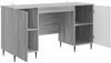 vidaXL Schreibtisch Graues Sonoma 142,5 x 50 x 75 cm Holzwerkstoff 3414591 Bild 3