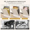 COSTWAY Küchenbuffet für 38L Mülleimer mit Arbeitsplatte, Hochschrank weiß Bild 3