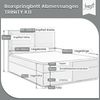 Best for Home Boxspringbett Trinity K-11 Boxspringbett mit Matratze und Stauraum, 7 cm Topper (Polsterbett Doppelbett Boxbett mit gepolstertes Kopfteil, versch. Größen, 140x200 160x200 180x200 200x200 cm), Handwerksqualität Bild 2