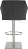 Barhocker SIHAR - Cord Dunkelgrau 64x45x88 cm Silber | Barstuhl Mit Lehne Tresenhocker Tresenstuhl Kneipenhocker Kneipenstuhl Bild 4