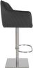 Barhocker SIHAR - Cord Dunkelgrau 64x45x88 cm Silber | Barstuhl Mit Lehne Tresenhocker Tresenstuhl Kneipenhocker Kneipenstuhl Bild 5