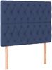 vidaXL Boxspringbett mit Matratze Blau 90x200 cm Stoff 3137371 Bild 5