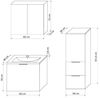 Badmöbel Set Gently 1 V2 R Weiß MDF Waschtisch 60cm ohne LED Beleuchtung Bild 5