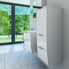 Badmöbel Set Gently 1 V2 R Weiß MDF Waschtisch 60cm ohne LED Beleuchtung Bild 3
