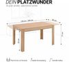 Esstisch ausziehbar 135x86 cm Wohnzimmertisch Holz Eiche Küchentisch Esszimmertisch Holztisch Tisch Bild 3