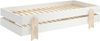 Stapelbett >Moldulo< 2er Set, Lattenrost, weiss lackiert - je 203,6x27,5x93,8cm (BxHxT) Bild 5