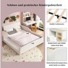 Flieks Polsterbett, Kinderbett 140x200 cm mit Schreibtisch und Hocker mit Rausfallschutz Bild 4