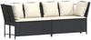 vidaXL 4-tlg. Garten-Sofagarnitur mit Kissen Schwarz Poly Rattan 3365338 Bild 5