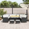 vidaXL 4-tlg. Garten-Sofagarnitur mit Kissen Schwarz Poly Rattan 3365338 Bild 3