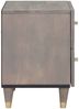 vidaXL Nachttisch 2 pcs Grau 40 x 33 x 46 cm Massivholz Mango 4018771 Bild 5