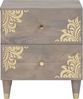 vidaXL Nachttisch 2 pcs Grau 40 x 33 x 46 cm Massivholz Mango 4018771 Bild 4