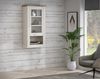 FORTE Duro Hangevitrine, Holzwerkstoff, Weiß/Beige/Braun, 71,4 x 136,5 x 34,1 cm Bild 2