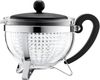 Bodum Teekanne 1.0 L mit Kunststofffilter, Kunststoffdeckel und Griff Chambord schwarz Bild 4