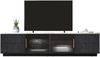 Merax 160m TV Stand für 70" TV - marmorierte Tischplatte, Kabelmanagement, Schubladen mit Push-to-Open-Funktion Grau Bild 2