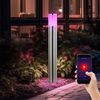 RGB LED Stehleuchte, Edelstahl, H 80 cm, App- und Sprachsteuerung Bild 2