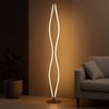LED Stehleuchte, geschwungen, Aluminium, Höhe 146,5 cm Bild 4