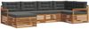 vidaXL Outdoor-Sofagarnitur mit Kissen 6 pcs Natur und Anthrazit 3373727 Bild 2