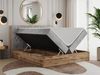 Boxspringbett, Schlafzimmerbett, Bettkasten - AMORE - 200 x 200 cm - Hellgrau Velvet - H3 Bild 2