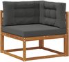 vidaXL Outdoor-Sofagarnitur mit Kissen 6 pcs Natur und Anthrazit 3367830 Bild 3