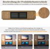 TV-Schrank Lowboard aus Spanplatte mit 2 Glastüren & LED-Beleuchtung, 180x40x45 cm, Naturholz/Schwarz Bild 5