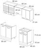Küchenzeile R-Line Anthrazit Hochglanz/Goldkraft Eiche 200 cm ohne Arbeitsplatte Vicco Bild 2