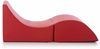 Dmora Klappbett Arbil, Hocker, der in ein Einzelbett umgewandelt werden kann, Chaiselongue aus Öko-Leder, 100 % Made in Italy, 130 x 50 x 50 cm, Rot Bild 4